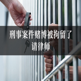 刑事案件赌博被拘留了请律师