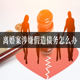 离婚案涉嫌假造债务怎么办？