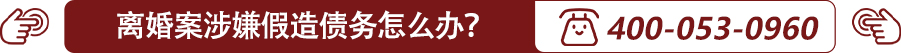 离婚案涉嫌假造债务怎么办？